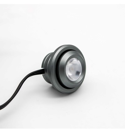 Spot de meuble encastrable 1W Ø2,9cm SPOT29 RA90 - 12V DC, Perçage : Ø2 cm, Dimensions : Ø2,9 cm, Acier brossé