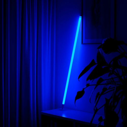Tube Néon LED 120cm Bleu - Tube design, avec câble inclus