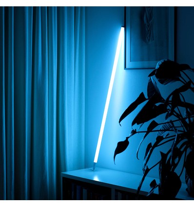 Tube Néon LED 120cm, Bleu clair - Tube design, avec câble inclus