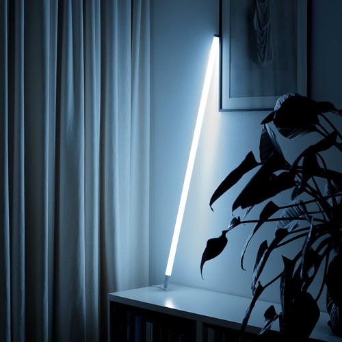 Tube Néon LED 120cm, Blanc froid - Tube design, luminosité réglable, cordon inclus