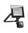 Projecteur 20W - IP44, noir, détecteur PIR