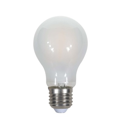 Ampoule LED filament E27 5W - A60, verre dépoli, 600lm, remplace 50W