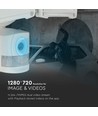 Projecteur LED 18W avec caméra WiFi et détecteur PIR - 600lm, IP65, blanc, extérieur, blanc froid