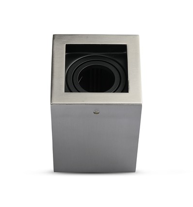 Spot en saillie GU10, carré - Nickel satiné, aluminium, sans source lumineuse