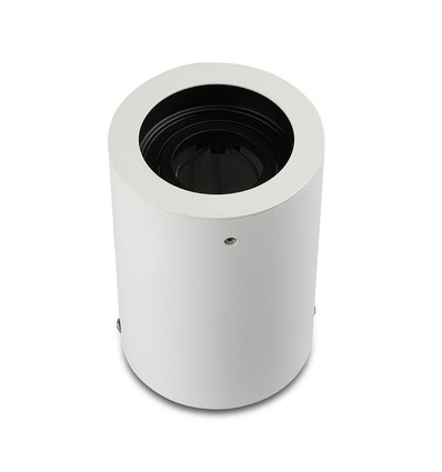 Spot en saillie GU10 - Rond, blanc, 15° orientable, Ø10 x 14,2 cm, sans source lumineuse