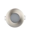 Spot encastrable GU10, Nickel satiné - Rond, IP54, Perçage : Ø7,5 cm, Dim : Ø8,4 cm, sans source lumineuse