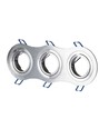 Spot encastrable 3xGU10 - Rond, aluminium brossé, IP20 intérieur, sans source lumineuse