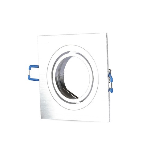 Downlight carré GU10/MR16 - Sans source lumineuse, Découpe : 7,5x7,5 cm, dimensions : 9,1x9,1 cm