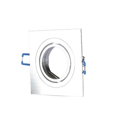 Downlight carré GU10/MR16 - Sans source lumineuse, Découpe : 7,5x7,5 cm, dimensions : 9,1x9,1 cm