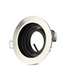 Spot encastrable GU10, design profond - Rond, Nickel satiné, Trou: Ø9 cm, Dim: Ø10 cm