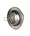 Spot encastrable GU10 - Rond, nickel satiné, orientable, Perçage : Ø9,0 cm, Dim : Ø10,0 cm, IP20 intérieur