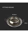 Spot encastrable GU10 - Rond, nickel satiné, orientable, Perçage : Ø9,0 cm, Dim : Ø10,0 cm, IP20 intérieur