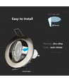 Downlight sans source lumineuse - Trou : Ø7,4 cm, Dimensions : Ø8,2 cm, compatible GU10 et MR16
