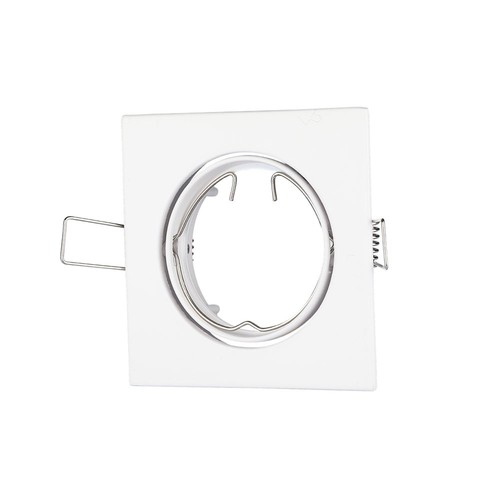Spot encastrable GU10 - Carré, blanc, aluminium, sans source lumineuse