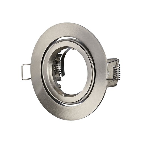 Spot encastrable GU10 rond - Nickel satiné, aluminium, perçage Ø85 mm, IP20 intérieur