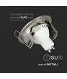 Spot encastrable GU10 - Nickel satiné, rond, aluminium, perçage : Ø7,3 cm, dim : Ø8,1 cm