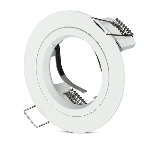 Spot encastrable GU10 - Blanc, aluminium, IP20 intérieur, Perçage : Ø7,3 cm, Dim : Ø8,1 cm