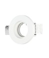 Spot encastrable en plâtre GU10 - Rond, blanc, Ø10cm, perçage : Ø10,3 cm, sans source lumineuse
