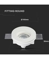 Spot encastrable en plâtre GU10 - Rond, blanc, Ø10cm, perçage : Ø10,3 cm, sans source lumineuse