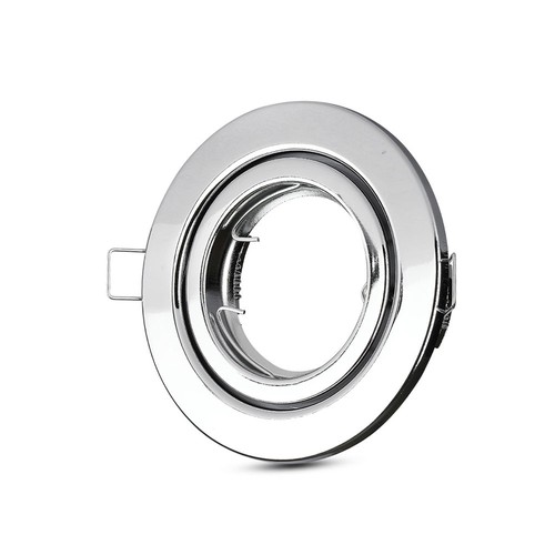 Spot encastrable GU10, rond - Acier inoxydable, orientable, perçage : Ø7,4 cm, IP20