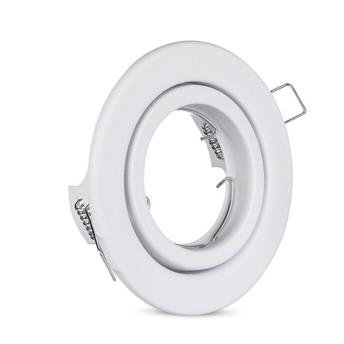 Kit Downlight MR16 ou GU10 - Sans source lumineuse, blanc, Perçage : Ø7,4 cm, Dimensions : Ø9,9 cm