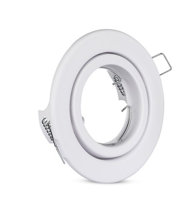Kit Downlight MR16 ou GU10 - Sans source lumineuse, blanc, Perçage : Ø7,4 cm, Dimensions : Ø9,9 cm