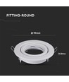 Kit Downlight MR16 ou GU10 - Sans source lumineuse, blanc, Perçage : Ø7,4 cm, Dimensions : Ø9,9 cm