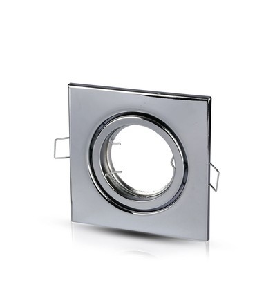Downlight carré GU10/MR16 - Sans source lumineuse, IP20, Découpe : 7,4x7,4 cm, Dimensions : 9,9x9,9 cm