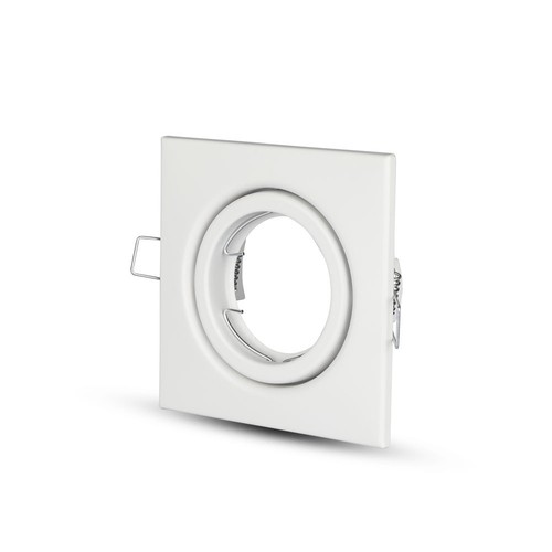 Downlight carré GU10/MR16 - Sans source lumineuse, IP20, Découpe : 7,4x7,4 cm, Dimensions : 9,9x9,9 cm