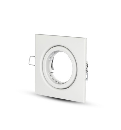 Downlight carré GU10/MR16 - Sans source lumineuse, IP20, Découpe : 7,4x7,4 cm, Dimensions : 9,9x9,9 cm