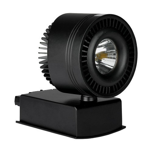 Spot sur rail LED COB 33W, RA95 - Noir, 1800lm, blanc froid