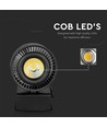 Spot sur rail LED COB 33W, RA95 - Noir, 1800lm, blanc froid