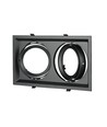 Double spot encastrable pour 2x AR111 - Noir, aluminium, 32,5 x 17,4 cm, IP20, sans source lumineuse