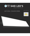 Dalle LED 120x30, 45W - 80lm/W, bord blanc, IP20 intérieur