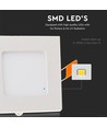 Dalle LED encastrable 6W 12x12cm - Découpe : 11x11 cm, Dimensions : 12x12 cm
