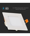 Dalle LED encastrable 6W 12x12cm - Découpe : 11x11 cm, Dimensions : 12x12 cm