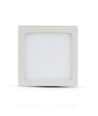 Plafonnier LED carré 12W - 900lm, 140x140mm, flicker free, bord blanc