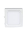 Panneau LED saillie carré 15W - 1500lm, 15,5x15,5cm, bord blanc, blanc chaud