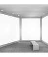Panneau LED saillie carré 15W - 1500lm, 15,5x15,5cm, bord blanc, blanc chaud