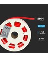 10m 8W/m Néon Flex LED Rouge - 24V, IP65, 9x16,5mm