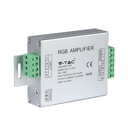 Amplificateur RGB V-Tac pour rubans LED - 12V (144W) 24V (288W)