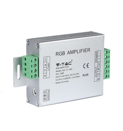 Amplificateur RGB V-Tac pour rubans LED - 12V (144W) 24V (288W)