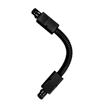 Connecteur flexible triphasé - Pour rails de spots, noir