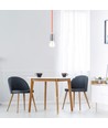 Suspension E27 en chrome avec câble orange - Ø3,6 cm, sans source lumineuse, IP20