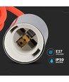 Suspension E27 en chrome avec câble orange - Ø3,6 cm, sans source lumineuse, IP20