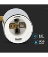 Suspension E27 en chrome avec câble beige - Max. 60W, Ø3,6cm, sans source lumineuse