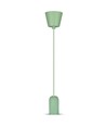 Suspension en béton vert, E27 - Ø50cm, hauteur 95cm, sans source lumineuse, garantie 5 ans