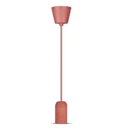Suspension en béton rouge, douille E27 - Ronde, Ø5cm, sans source lumineuse, IP20 intérieur