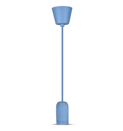 Suspension en béton bleu - Douille E27, Ø5cm, sans source lumineuse