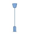 Suspension en béton bleu - Douille E27, Ø5cm, sans source lumineuse